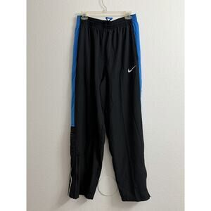 Nike Dri Fit Elite Sweatpants Track Pants Mens Size L Black With Blue Stripe